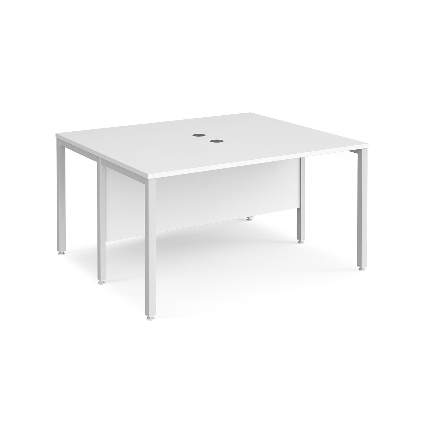 Maestro 25 bench back to back straight desks 1200mm - MB1412BWHWH