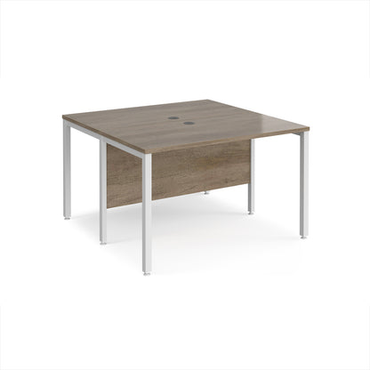 Maestro 25 bench back to back straight desks 1200mm - MB1212BWHNO