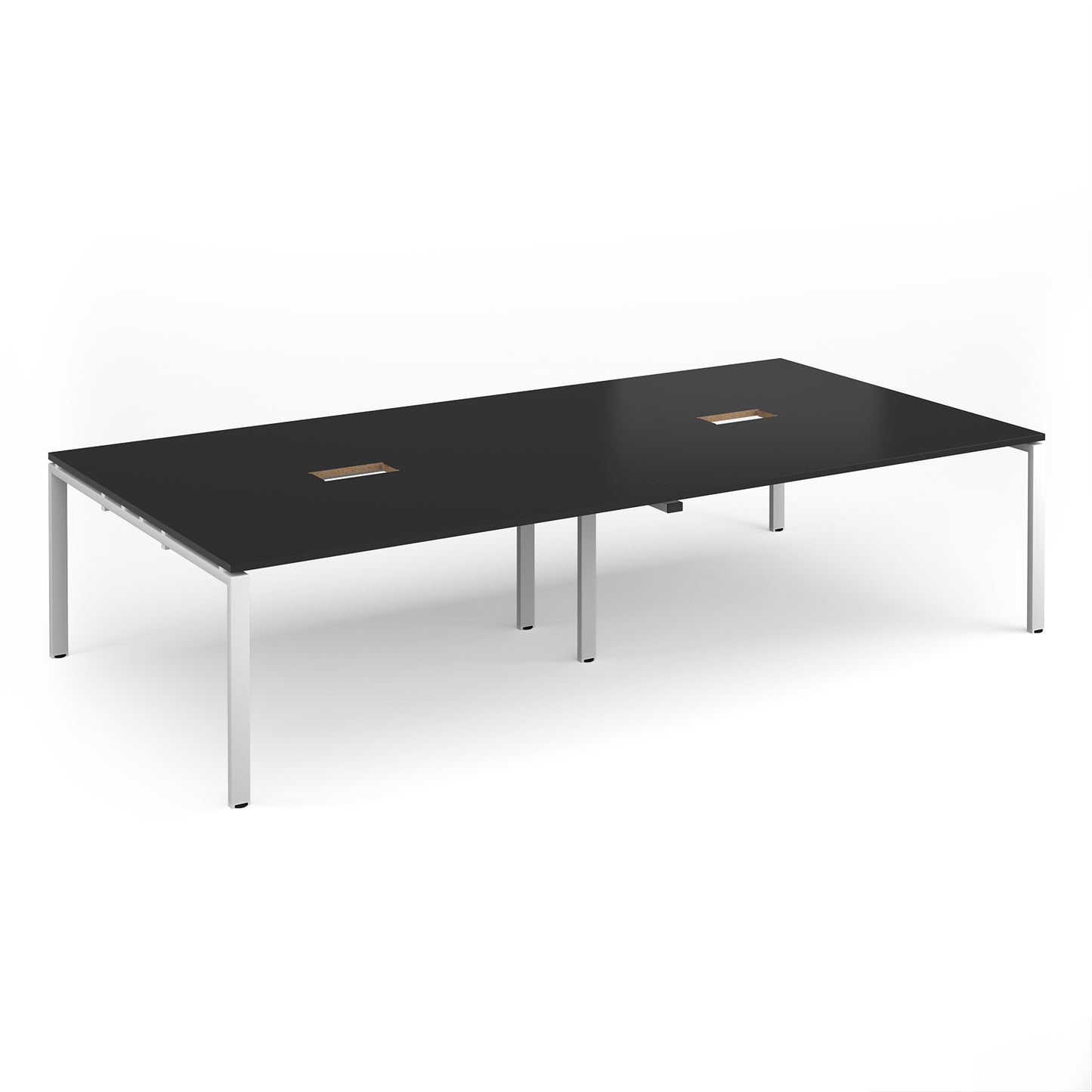 Adapt rectangular power ready boardroom table - EBT3216-CO-WH-BK