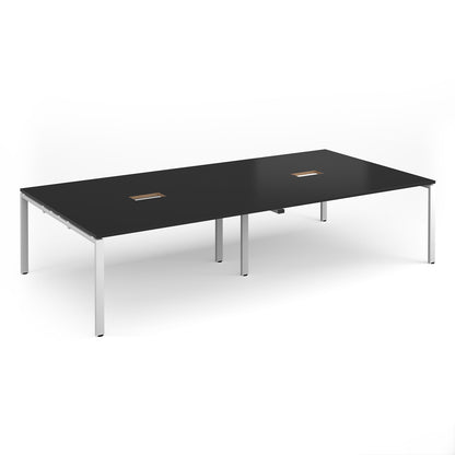 Adapt rectangular power ready boardroom table - EBT3216-CO-WH-BK