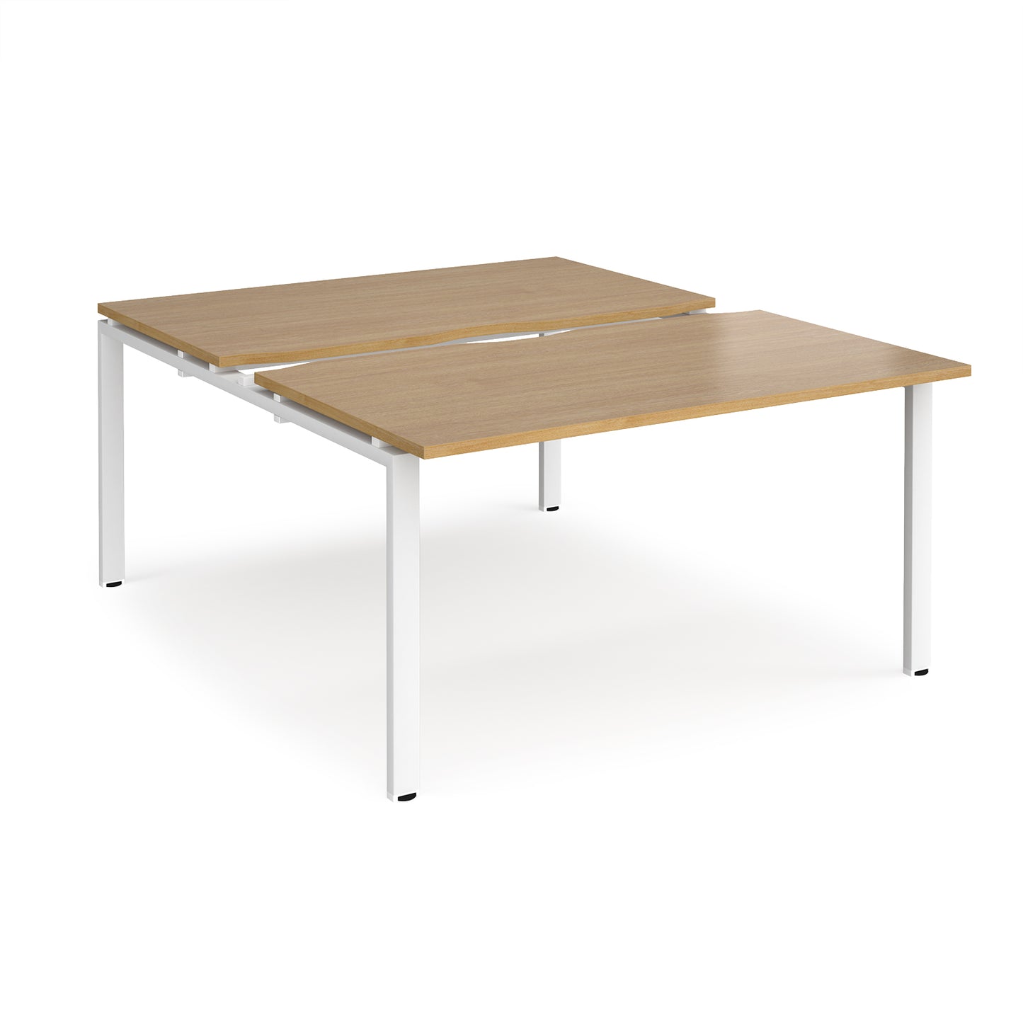 Adapt sliding top B2B desks 1600mm deep - STE1416-WH-O