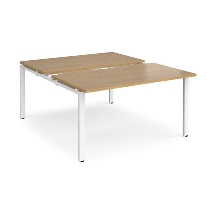 Adapt sliding top B2B desks 1600mm deep - STE1416-WH-O