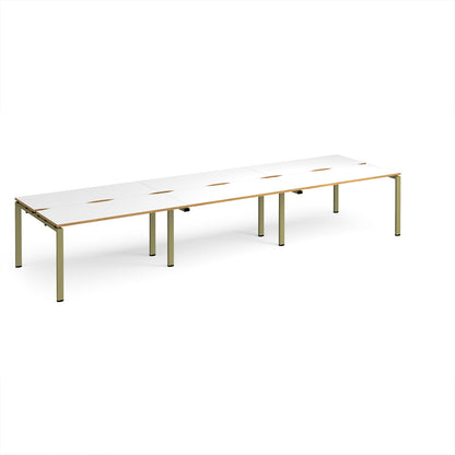 Adapt triple back to back desks 1200mm deep - E4212-GN-WO