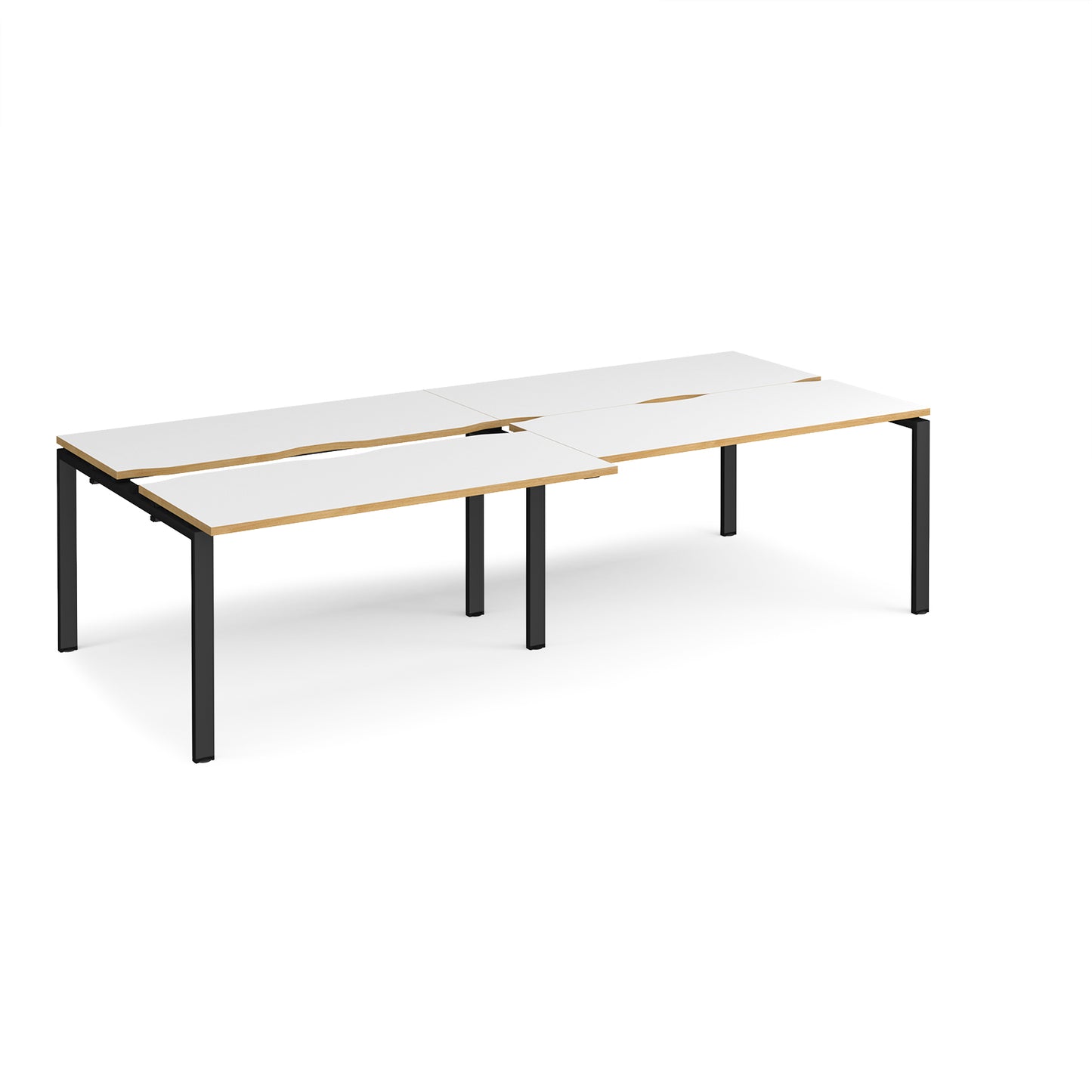 Adapt sliding top double B2B desks 1200mm deep - STE2812-K-WO