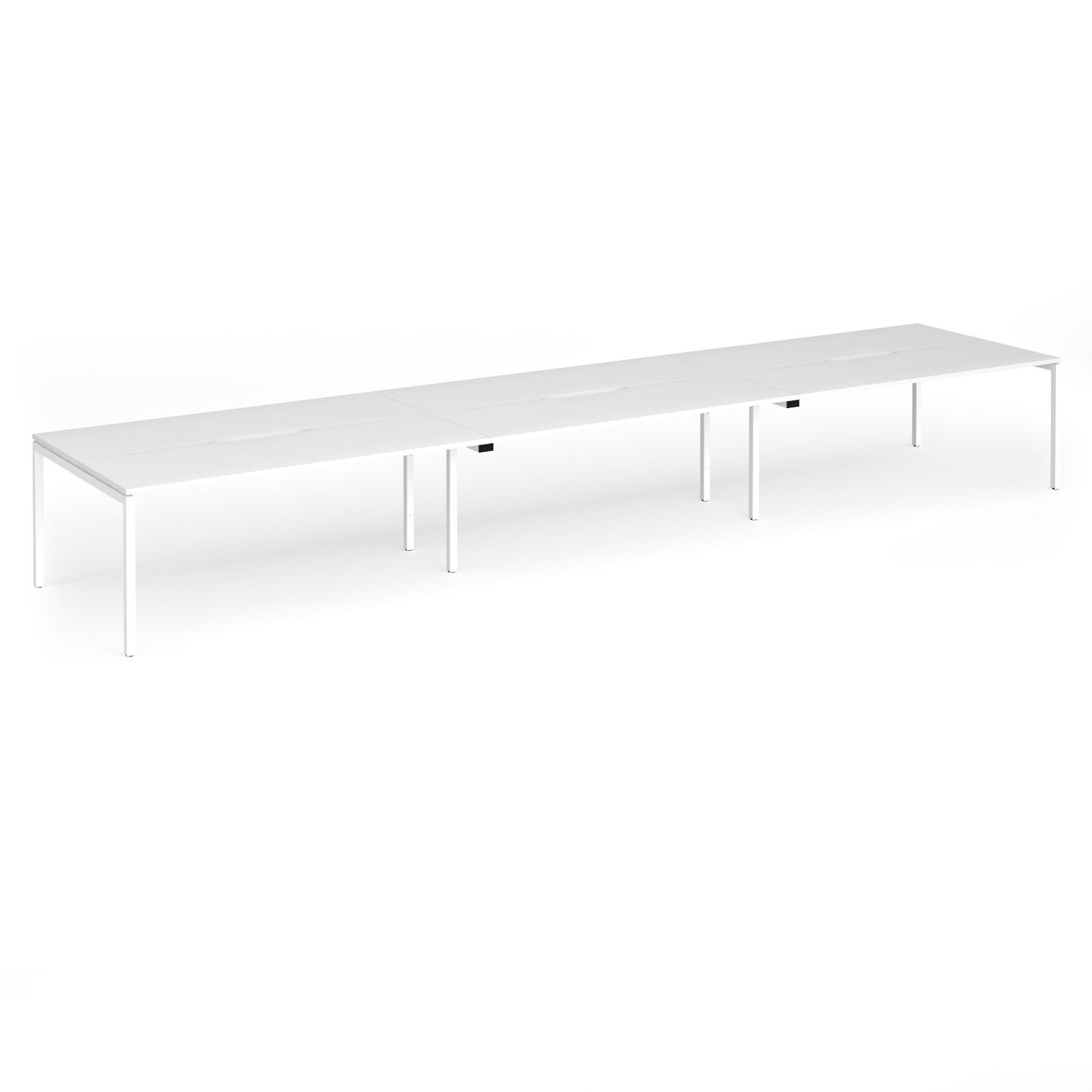 Connex Plus Goal Post Double Back to Back Desks 1200mm deep - GCO5412-WH-WH