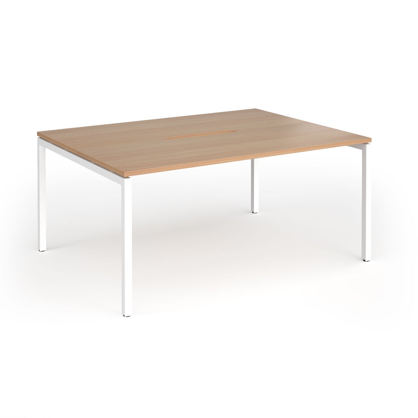 Connex Plus Goal Post back to back desks 1200mm deep - GCO1612-WH-B