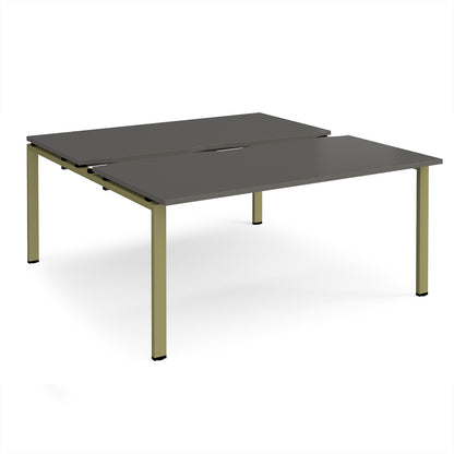 Adapt sliding top B2B desks 1600mm deep - STE1616-GN-OG