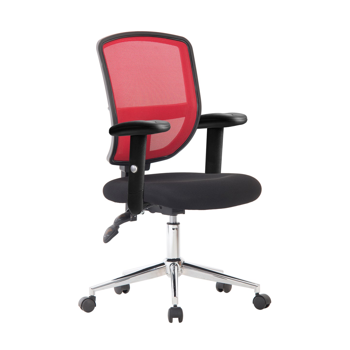 High Back Designer Mesh Operator Chair with Sculptured Lumbar, Spine Support and Height Adjustable Arms