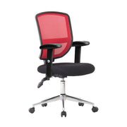 High Back Designer Mesh Operator Chair with Sculptured Lumbar, Spine Support and Height Adjustable Arms