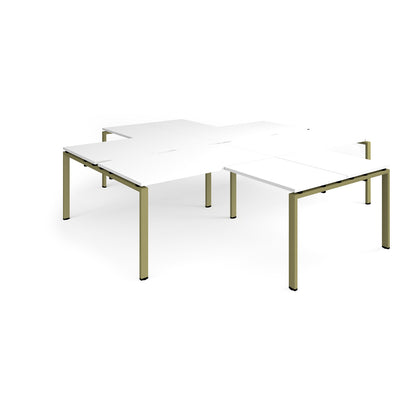 Adapt 4 desk cluster with returns - ER28168-GN-WH