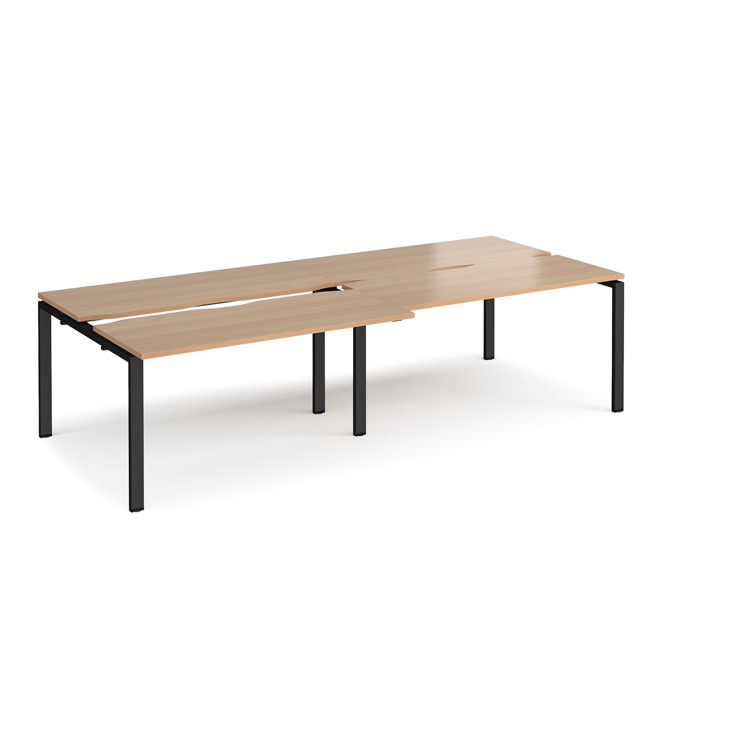Adapt sliding top double B2B desks 1200mm deep - STE2812-K-B