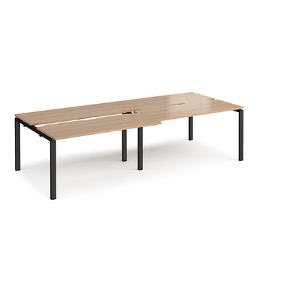 Adapt sliding top double B2B desks 1200mm deep - STE2812-K-B