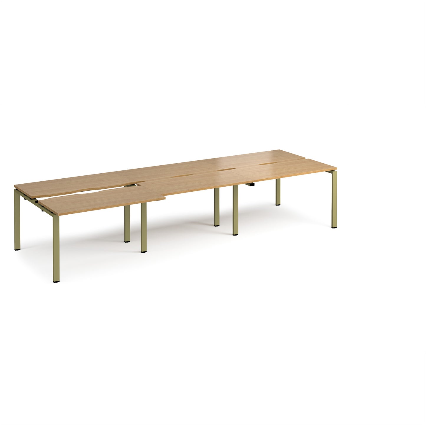 Adapt sliding top triple B2B desks 1200mm deep - STE3612-GN-O