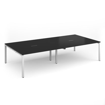 Adapt rectangular boardroom table - EBT3216-WH-BK