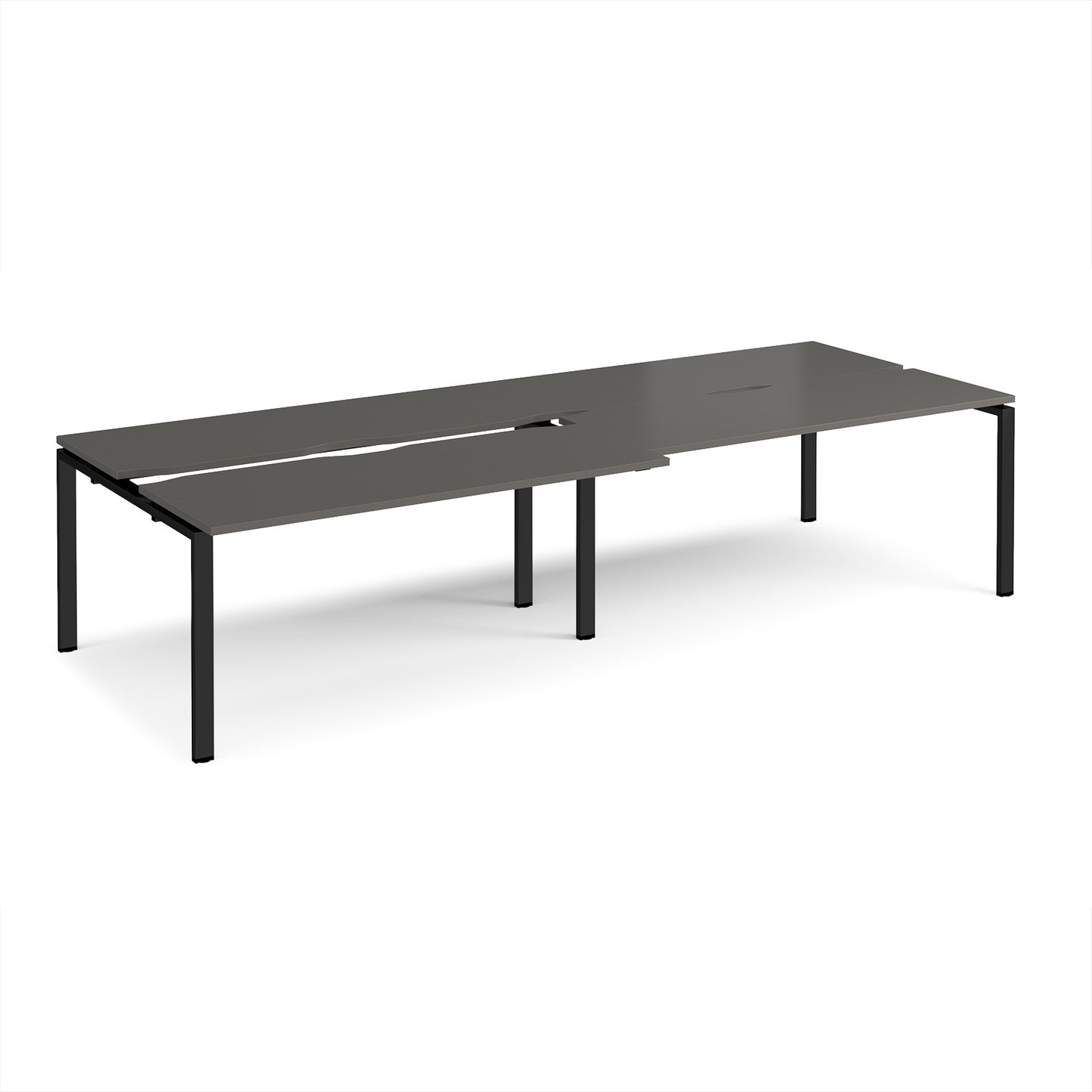 Adapt sliding top double B2B desks 1200mm deep - STE3212-K-OG