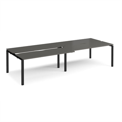 Adapt sliding top double B2B desks 1200mm deep - STE3212-K-OG