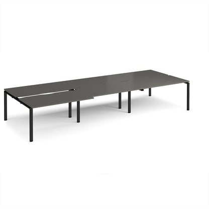 Adapt sliding top triple B2B desks 1600mm deep - STE4216-K-OG