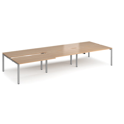 Adapt sliding top triple B2B desks 1600mm deep - STE4216-S-B