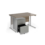 Maestro 25 bundle straight 1200 desk with 3 drawer pedestal