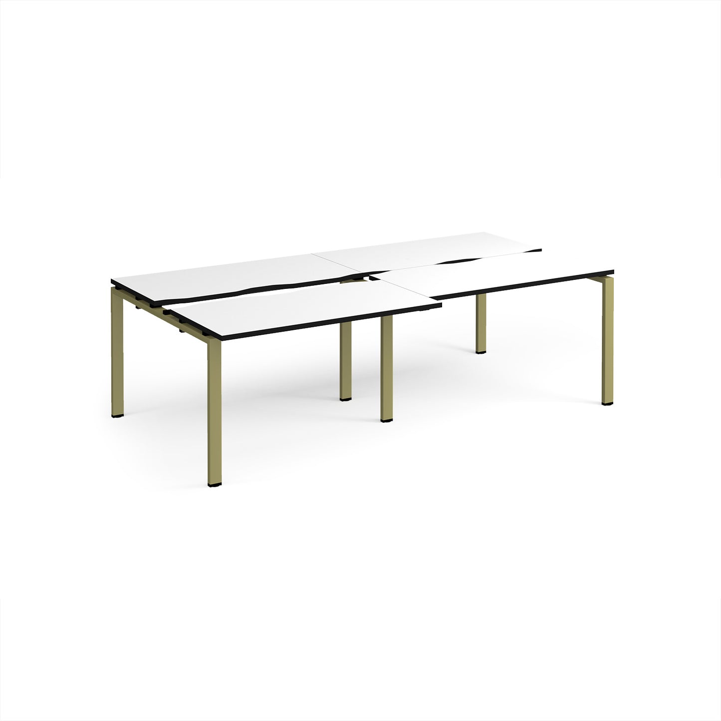 Adapt sliding top double B2B desks 1200mm deep - STE2412-GN-WK