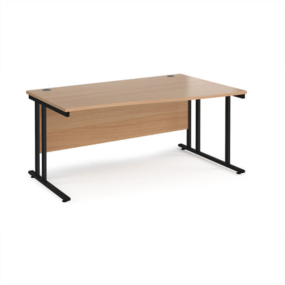 Maestro 25 cantilever right hand wave desk - MC16WRKB