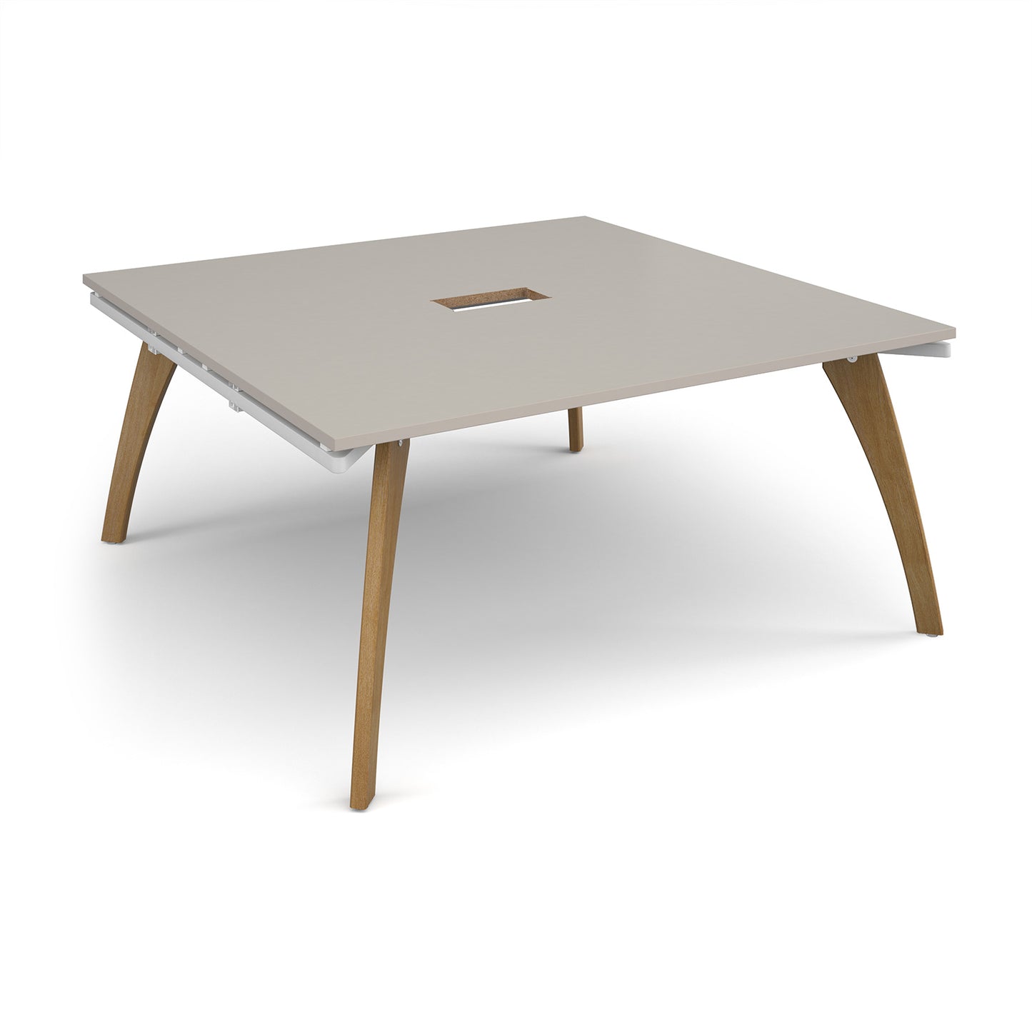 Fuze square power ready boardroom table - FZBT1616-CO-WH-LG