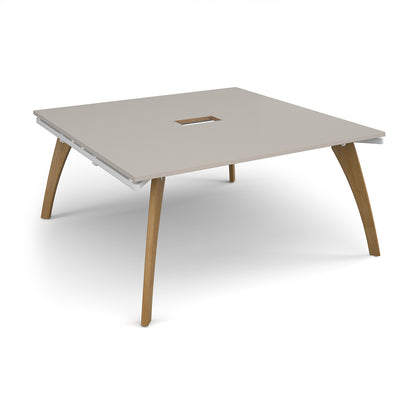 Fuze square power ready boardroom table - FZBT1616-CO-WH-LG