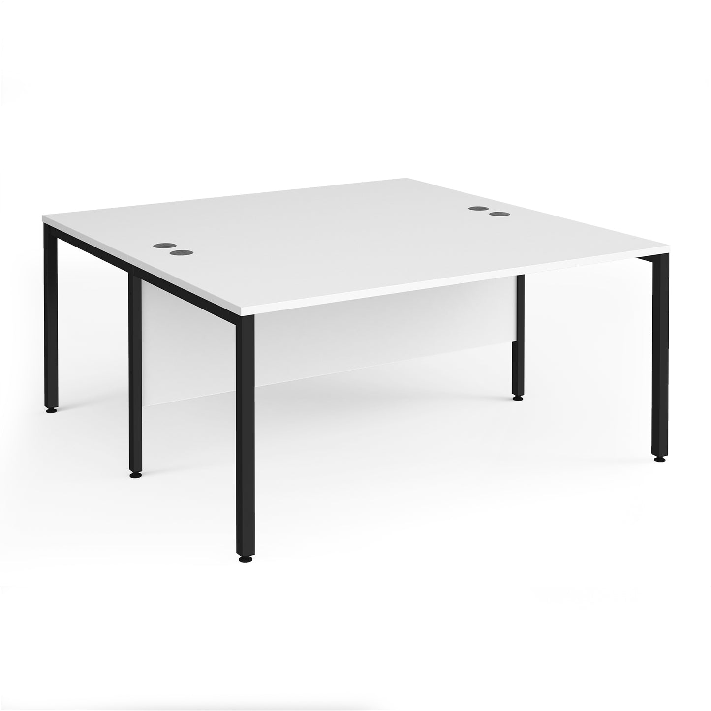 Maestro 25 bench back to back straight desks 1600mm - MB1616BKWH