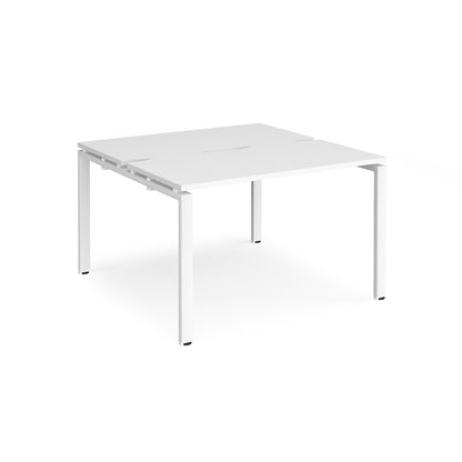 Adapt back to back desks 1200mm deep - E1212-WH-WH