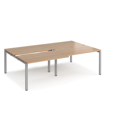 Adapt sliding top double B2B desks 1600mm deep - STE2416-S-B