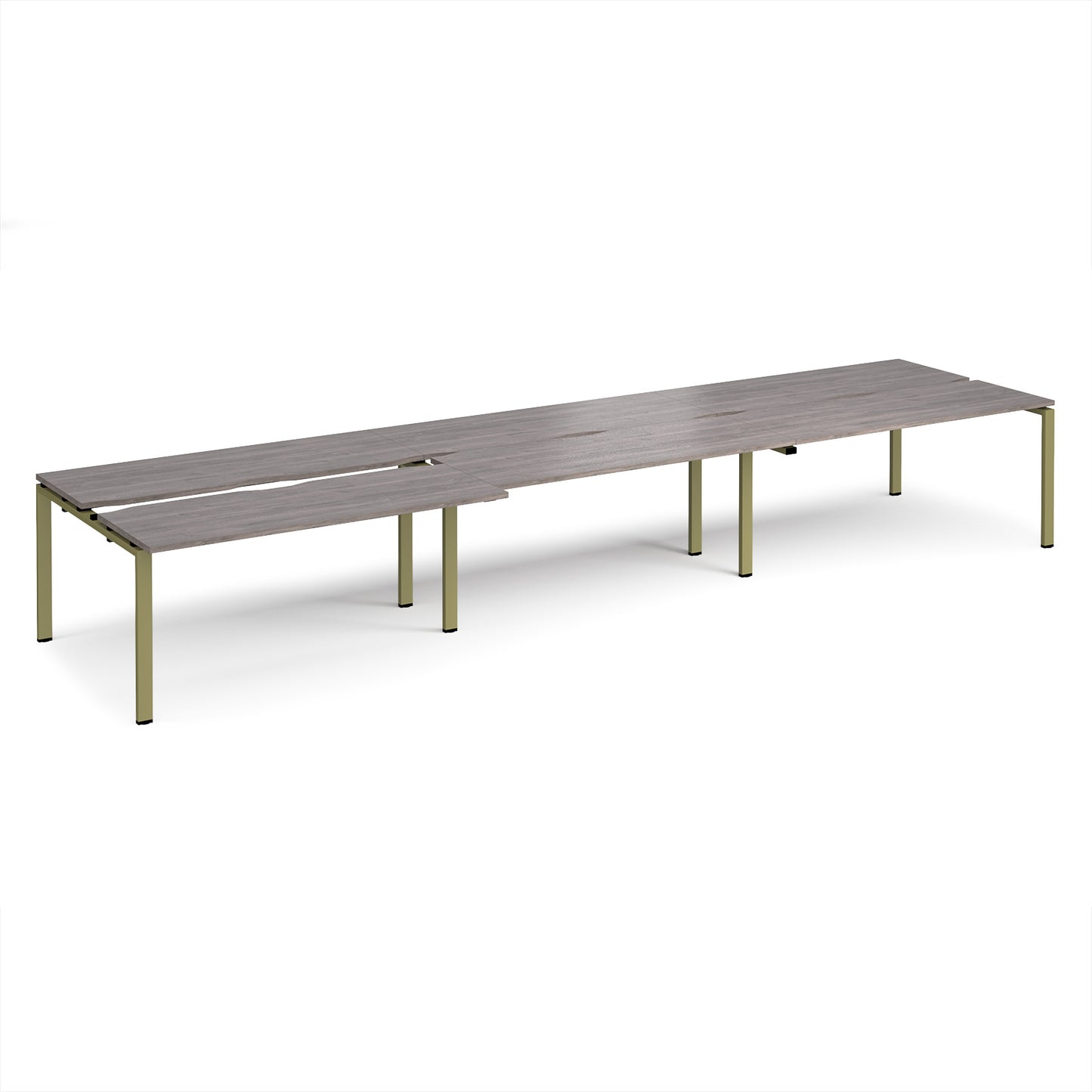 Adapt sliding top triple B2B desks 1200mm deep - STE4812-GN-GO
