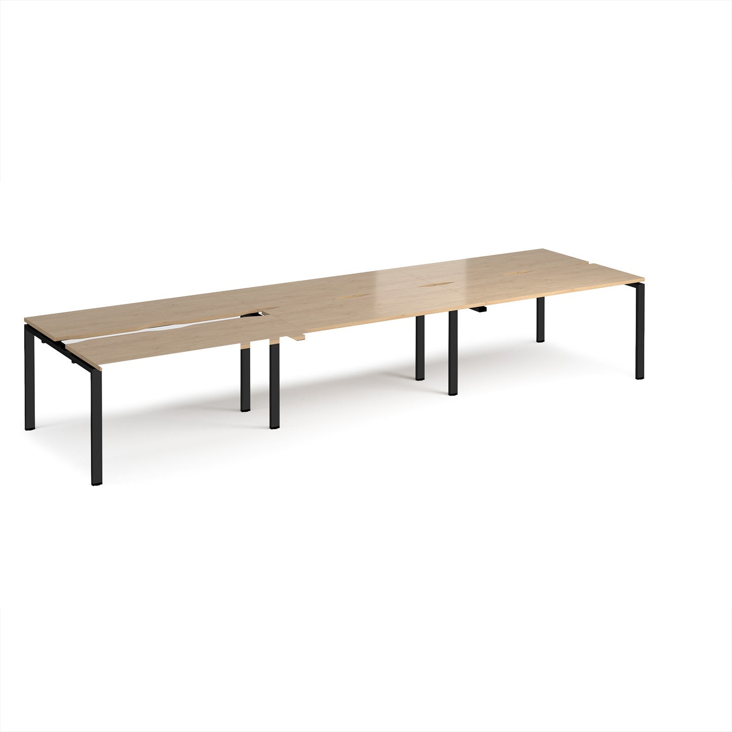 Adapt sliding top triple B2B desks 1200mm deep - STE4212-K-KO