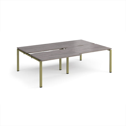 Adapt sliding top double B2B desks 1600mm deep - STE2416-GN-GO