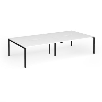 Connex Plus Goal Post Double Back to Back Desks 1600mm deep - GCO3216-K-WH