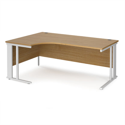 Maestro 25 cable managed left hand ergonomic desk - MCM18ELWHO