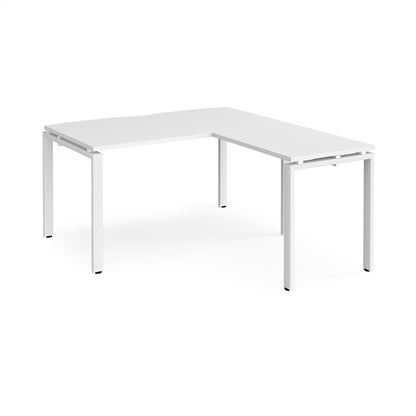 Adapt straight desk with return - ER1488-WH-WH