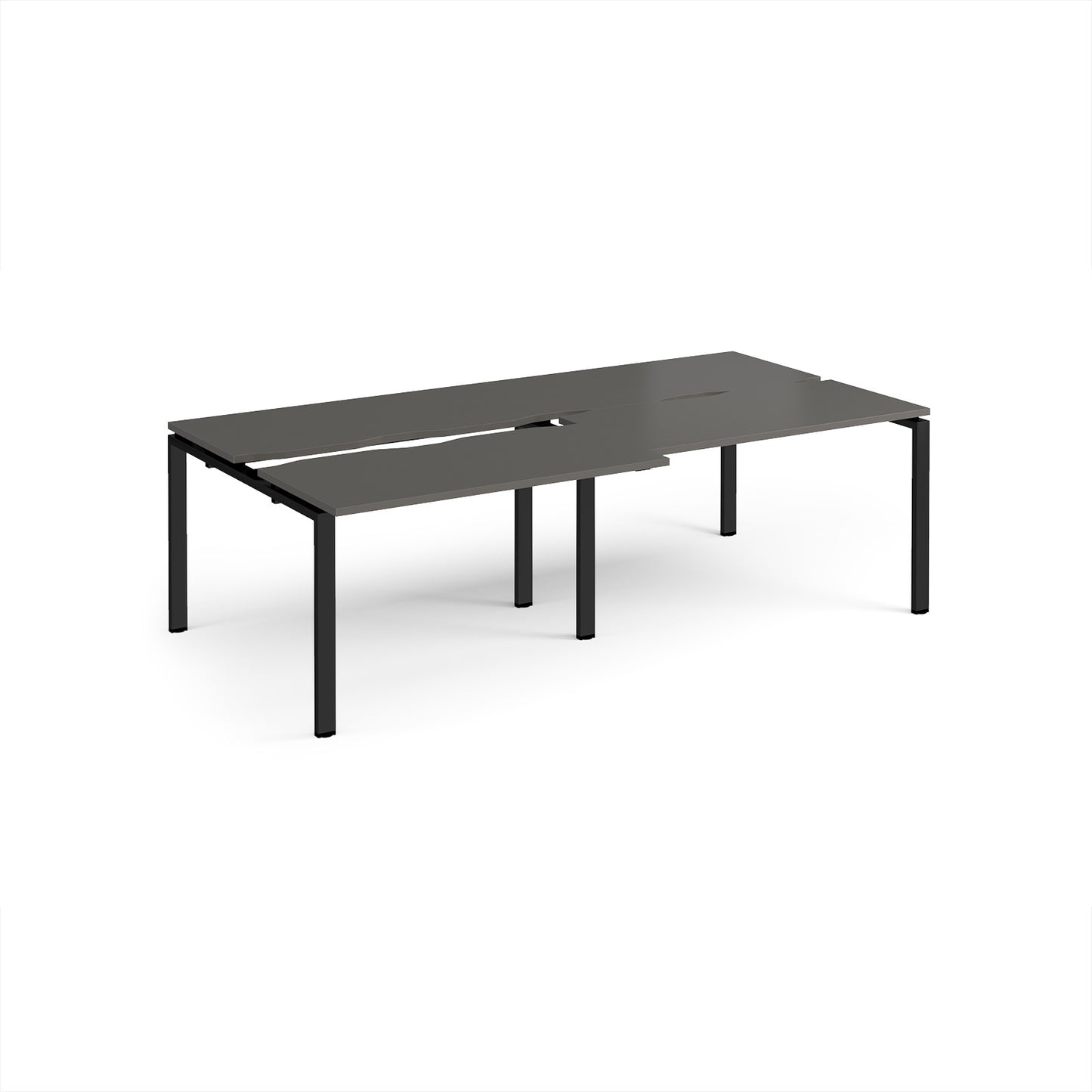 Adapt sliding top double B2B desks 1200mm deep - STE2412-K-OG