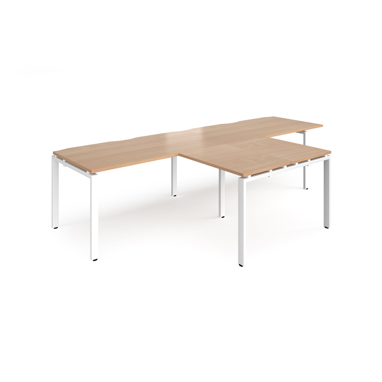 Adapt double desk with returns - ER3288-WH-B