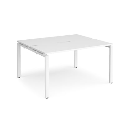 Adapt sliding top B2B desks 1200mm deep - STE1412-WH-WH