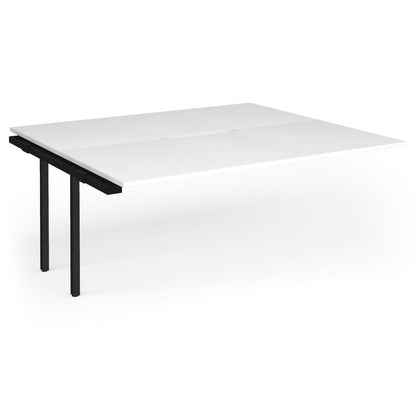 Connex Plus Goal Post back to back add on desks 1600mm deep - GCO1816-AB-K-WH