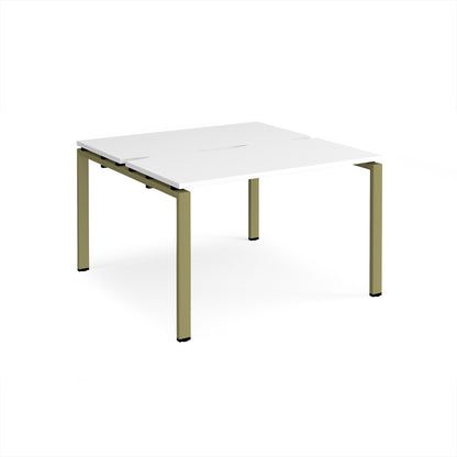 Adapt back to back desks 1200mm deep - E1212-GN-WH