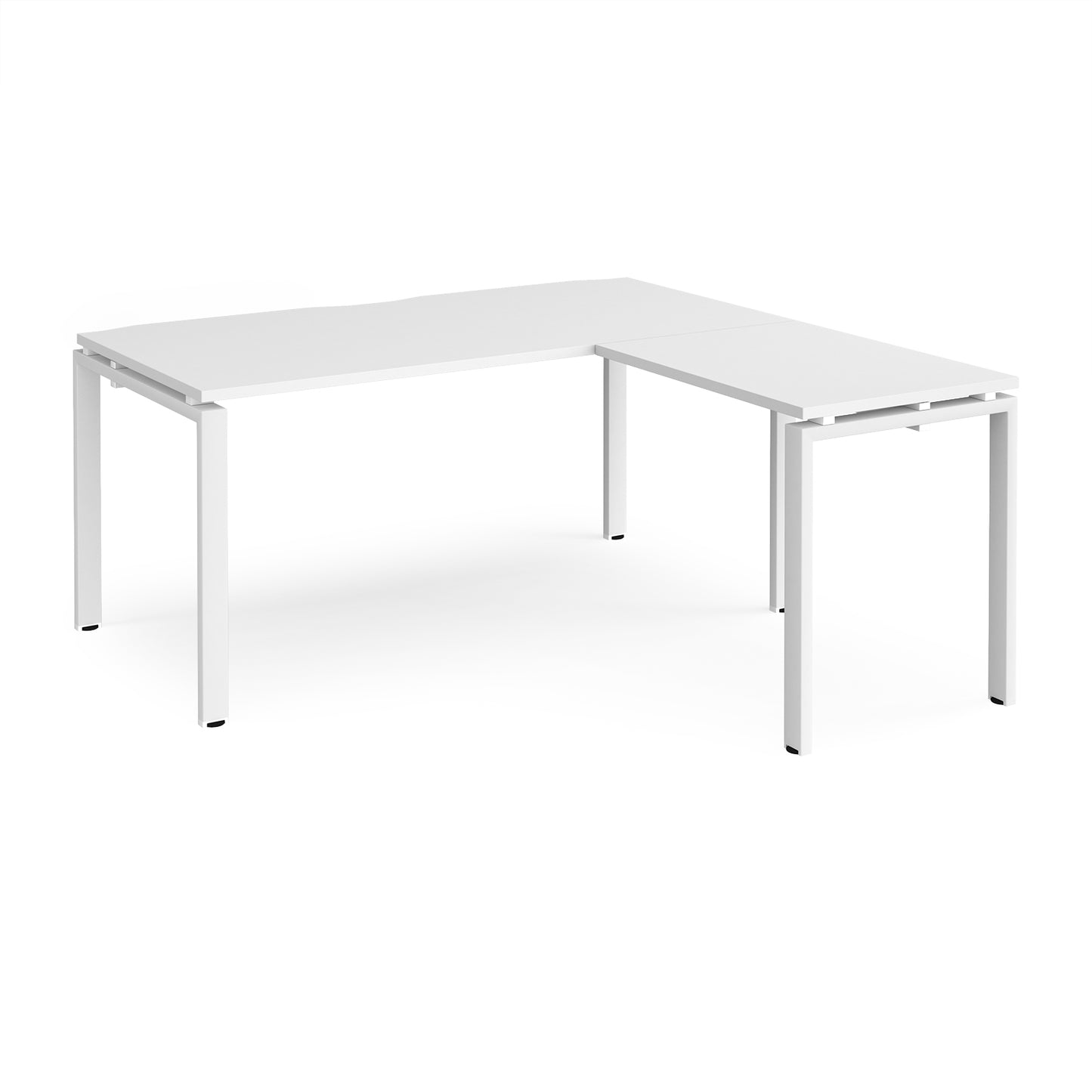 Adapt straight desk with return - ER1688-WH-WH