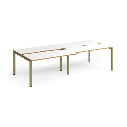 Adapt sliding top double B2B desks 1200mm deep - STE2812-GN-WO
