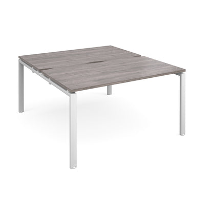 Adapt sliding top B2B desks 1600mm deep - STE1416-WH-GO