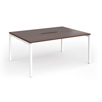 Connex Plus Goal Post back to back desks 1200mm deep - GCO1612-WH-W