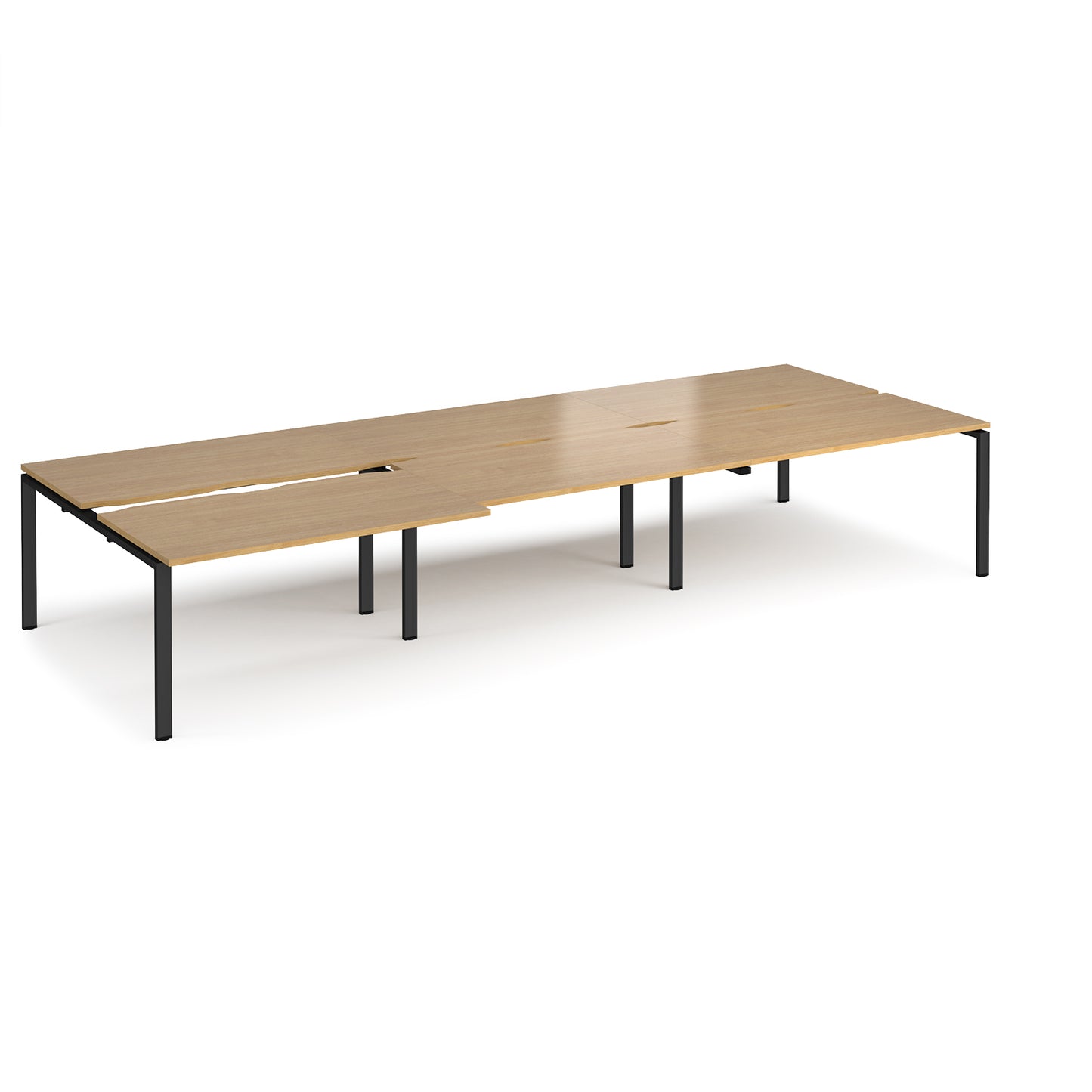 Adapt sliding top triple B2B desks 1600mm deep - STE4216-K-O