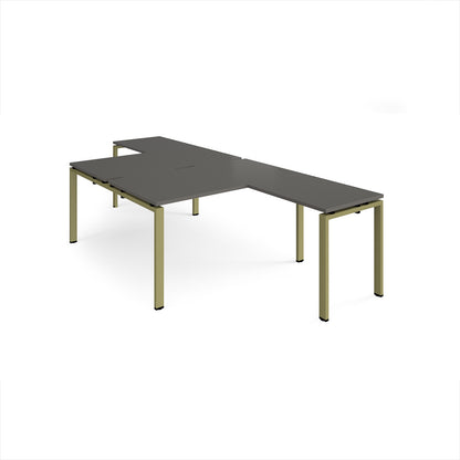 Adapt back to back desk with return - ER14168-GN-OG