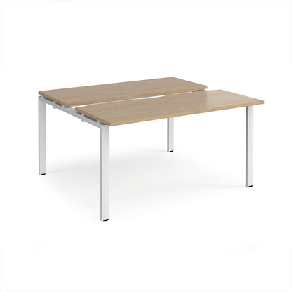 Adapt sliding top B2B desks 1200mm deep - STE1412-WH-KO