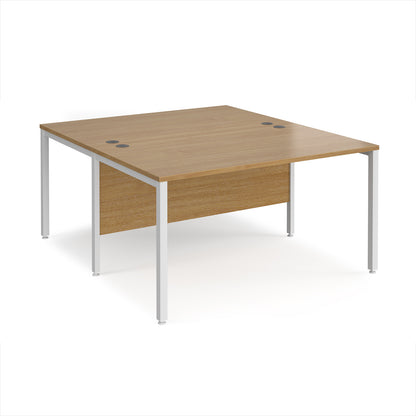 Maestro 25 bench back to back straight desks 1600mm - MB1416BWHO