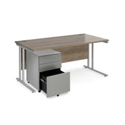 Maestro 25 bundle straight 1600 desk with 3 drawer pedestal